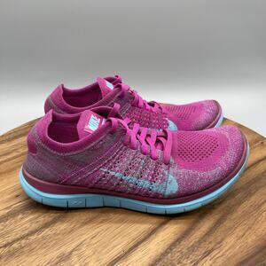 Nike Free 4.0 Flyknit Shoes Womens Size 8 Lightweight Running 631050-501